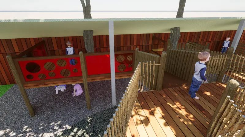 Playground landscaping render - 6