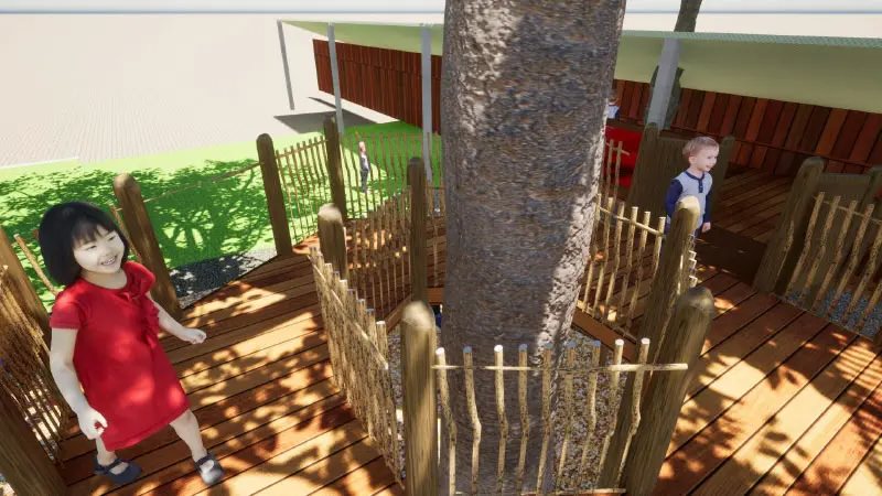 Playground landscaping render - 9